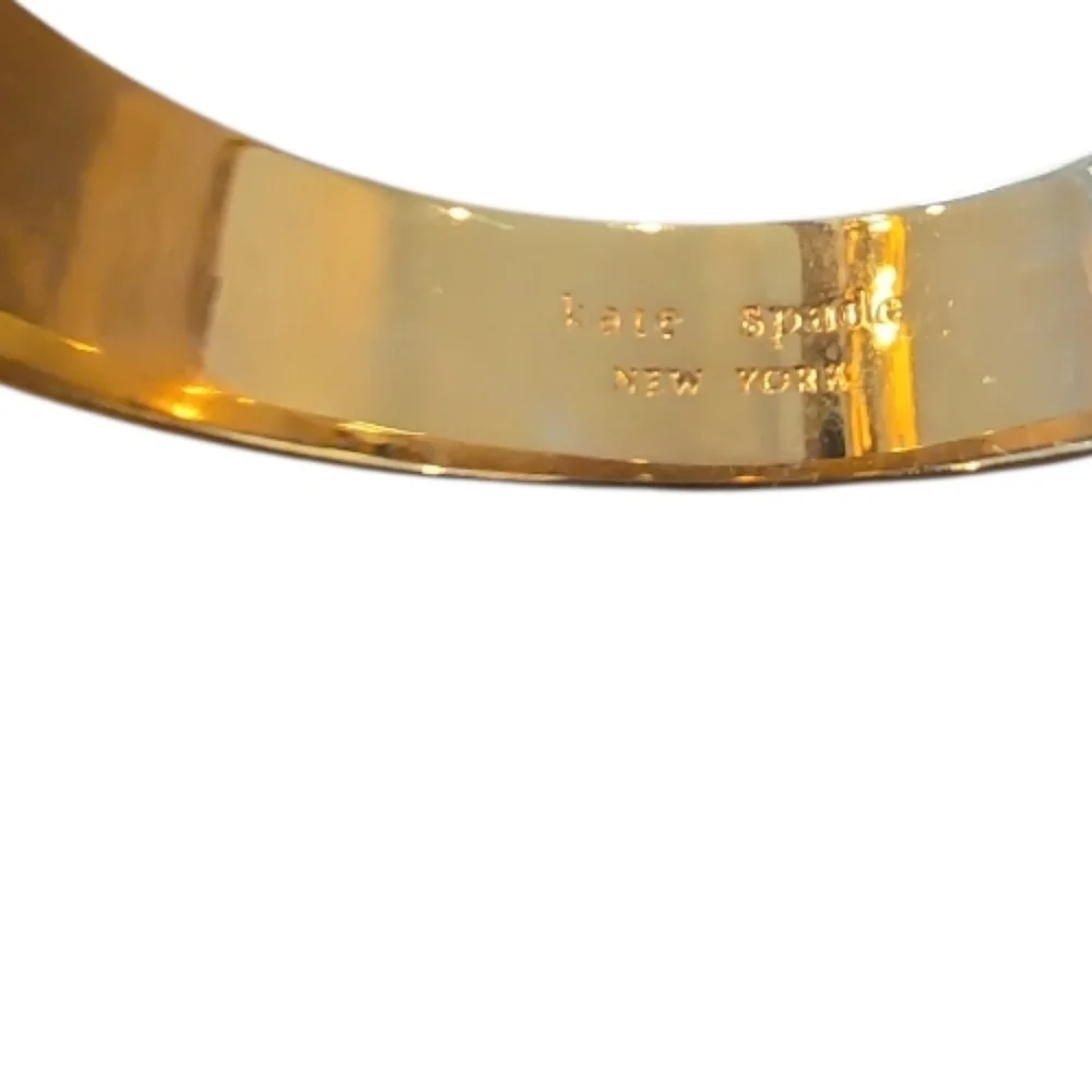Kate Spade NY All Wrapped Up Bracelet OS Black Cream Gold - Picture 3 of 6
